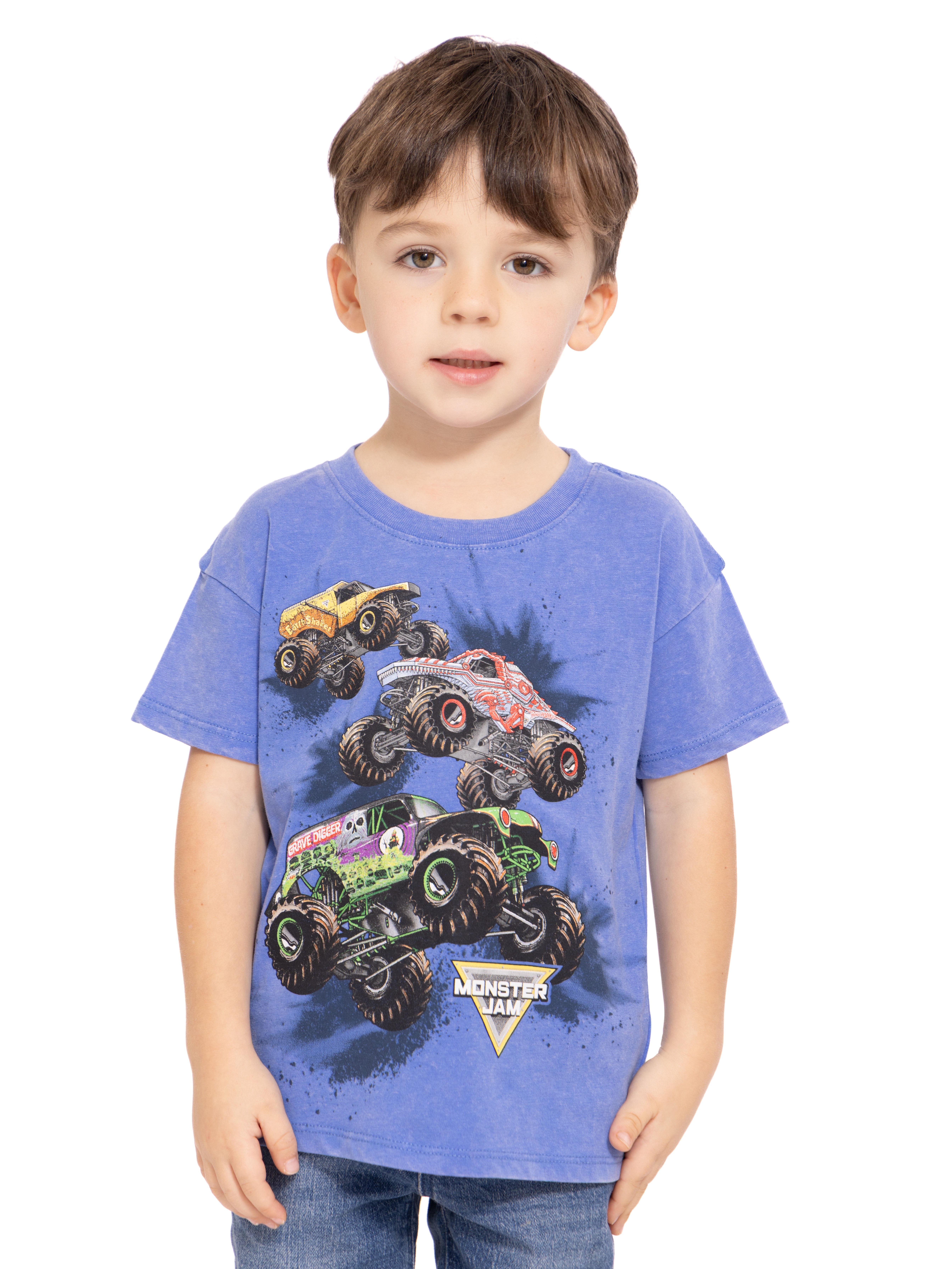 Monster Jam Toddler Graphic Crewneck Tee with Short Sleeves, Sizes 12M-5T