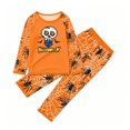 thumbnail image 7 of Halloween Family Pajamas Set Long Sleeve Crew Neck, Soft Matching Halloween Pajamas with Skull Spider Web Print, Cute Family Halloween Pajama Set Sleepwear, 7 of 7
