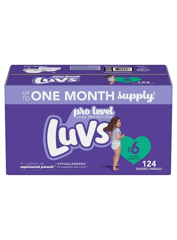 Luvs Pro Level Leak Protection Diapers (Size 6 -124 ct. (35+ lb.)