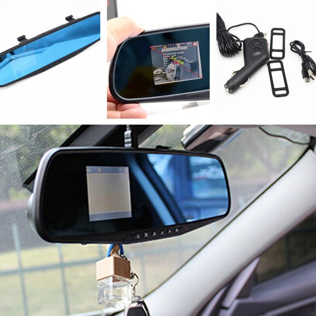 Car mirror video dashboard camera waterproof video dashcam-