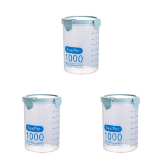 braveheart Boîte de Rangement Alimentaire PP Portable Transparente de Remplacement pour Réfrigérateur Restaurant 1000 ml Ensemble de 3