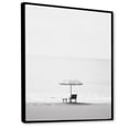 thumbnail image 2 of Designart "Black And White Simplicity Beach Photo I" Nautical & Beach Floater Framed Wall Decor, 2 of 7