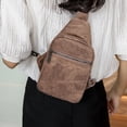 thumbnail image 5 of Qwtwty Mens Crossbody Bag Fashionable Versatile Men's Shoulder Bag Chest Bag Small Bag Travel Travel Leisure Soft Leather Work Crossbody Bag Men And Women, 5 of 6