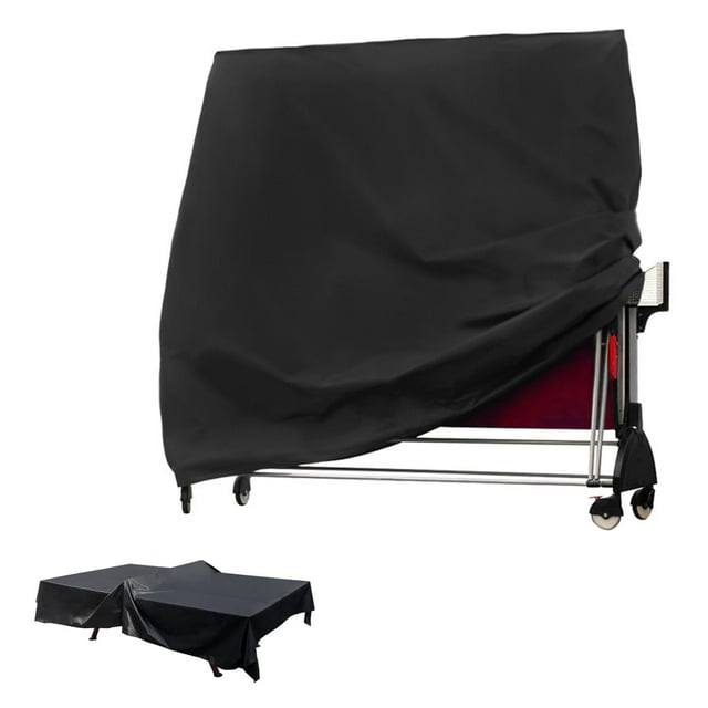 Housse de Table de Ping-Pong, Tissu Polyester Taffetas 210D Imperméable Housse de Tennis de Table s'Adapte aux Tables de Taille Réglementaire pour Protection Tous Temps, 72.83 x 64.96 x 27.55 Po