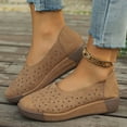 thumbnail image 3 of Platform Slip on Dress Shoes for Women 2025 Breathable Flower Casual Beach Wedge Walking Flats Loafers, 3 of 6