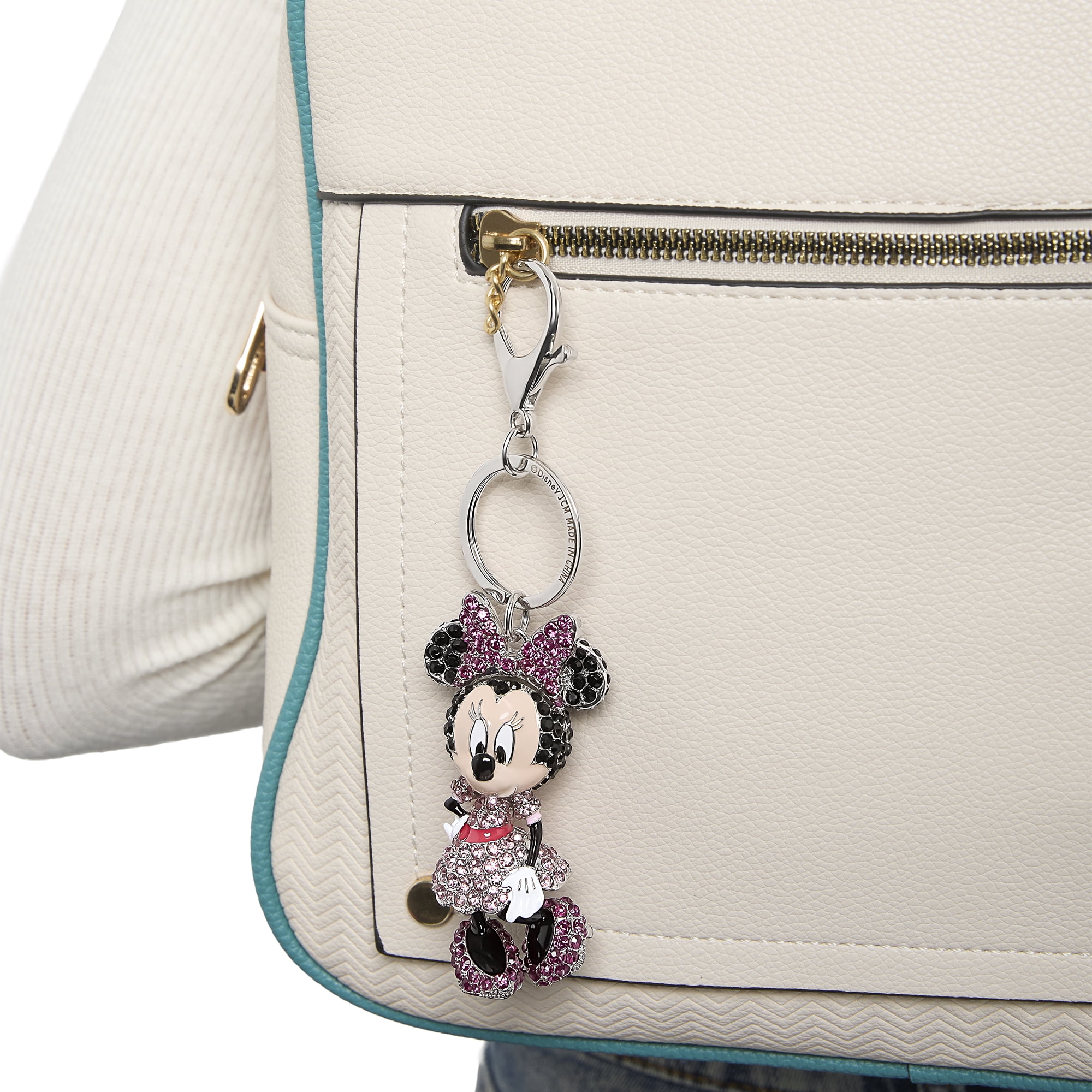 Disney Minnie Mouse Crystal Pavé Bag Charm Keychain – Officially Licensed