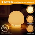 thumbnail image 5 of KOMI Mushroom Night Light, LED Cute Lamp, Silicone Squishy Lamp Rechargeable Nursery Nightlight with 3 Level Dimmable Bedside Touch Lamp for Bedroom Kids Room Decor, 5 of 7