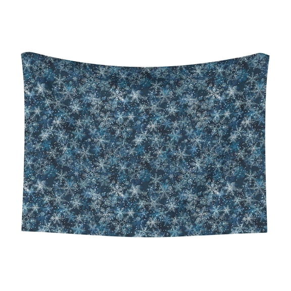 Naloa Blue and White Gradient Snowflake Dog Blanket, 3 Sizes Cat Blanket for Indoor Cats Large Medium Small Dog Gifts-Small