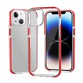 thumbnail image 1 of Funda transparente de dos colores para iPhone 14, color rojo, 1 of 4