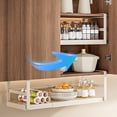 thumbnail image 4 of opvise No Drilling Storage Rack Easy Install Hanging Shelf Expandable under Shelf Storage Rack Stainless Carbon Steel Kitchen Pantry Countertop Spice Holder White, 4 of 8