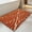 Wavy Texture-Orange, variant on Plush High Low Pile Bathroom Mat, Ultra Absorbent Non Slip Bathtub Rug, Easy Clean Quick Dry Fluffy Shower Floor Mat for Home Toilet Bathroom Decor