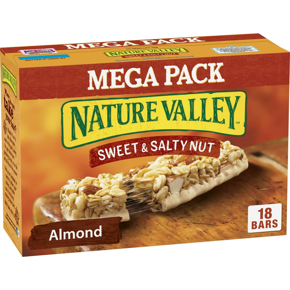 Nature Valley Sweet and Salty Nut Granola Bar, 18 Bar Mega Pack, Almond
