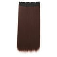 thumbnail image 1 of Rallonge de Cheveux de 23,6 Pouces, Lisse, à Clip, Rallonges de Cheveux Synthétiques avec 5 Pinces par Postiche pour Femmes et Filles, 1 of 6