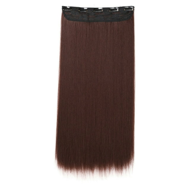 23.6 Inch Hair Extension Straight Clip in Synthetic Hair Extensions with 5 Clips Per Hairpiece for Women Girls