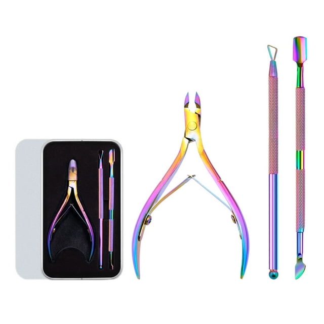 Extracteur de Cuticules Tondeuse et Poussoir pour Cuticules Professionnel en Acier Inoxydable