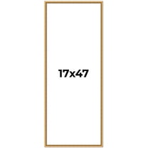 17x47 Frame Beaded Gold Solid Wood Picture Frame | 0.75 Inches Moulding Width | Liscio Oro
