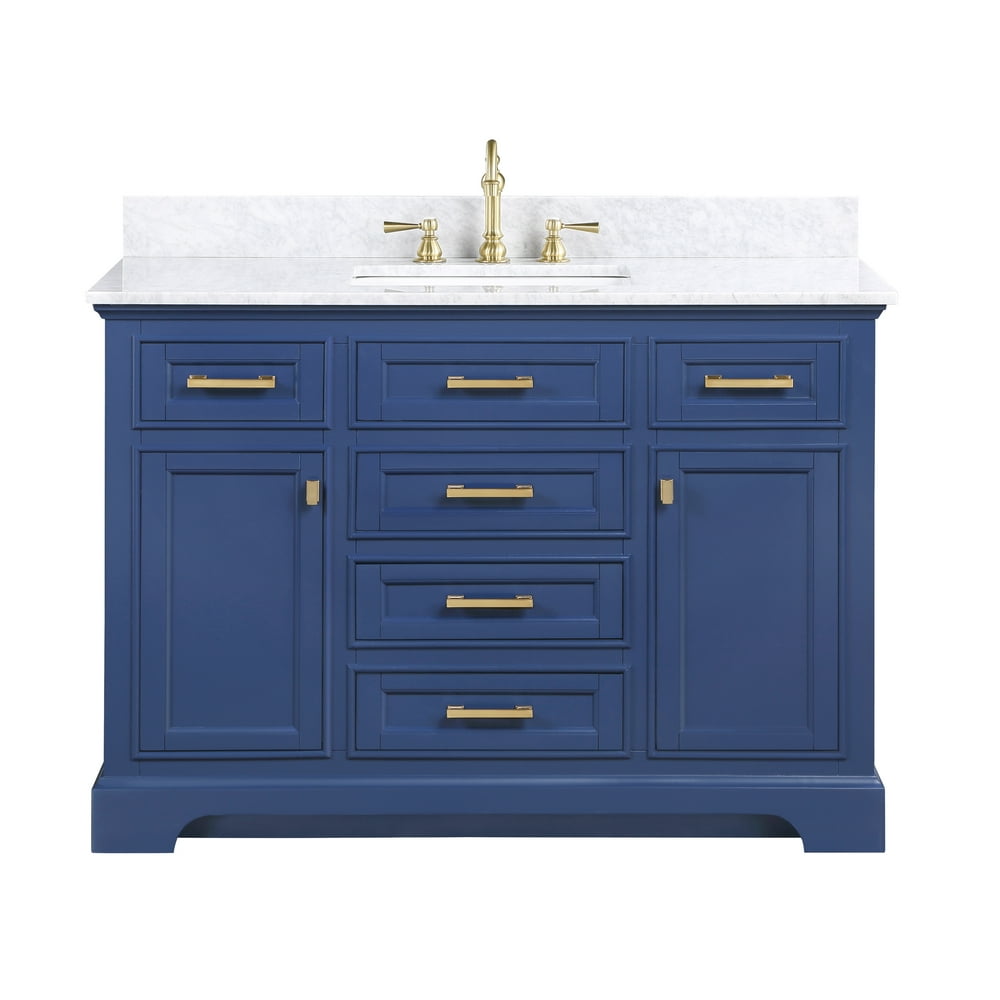 Design Element Milano 48" Single Sink Bathroom Vanity in Blue Walmart