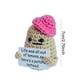 thumbnail image 5 of Linda papa de ganchillo con tarjeta positiva, regalos de alegría para amigos (L) Verde, 5 of 8