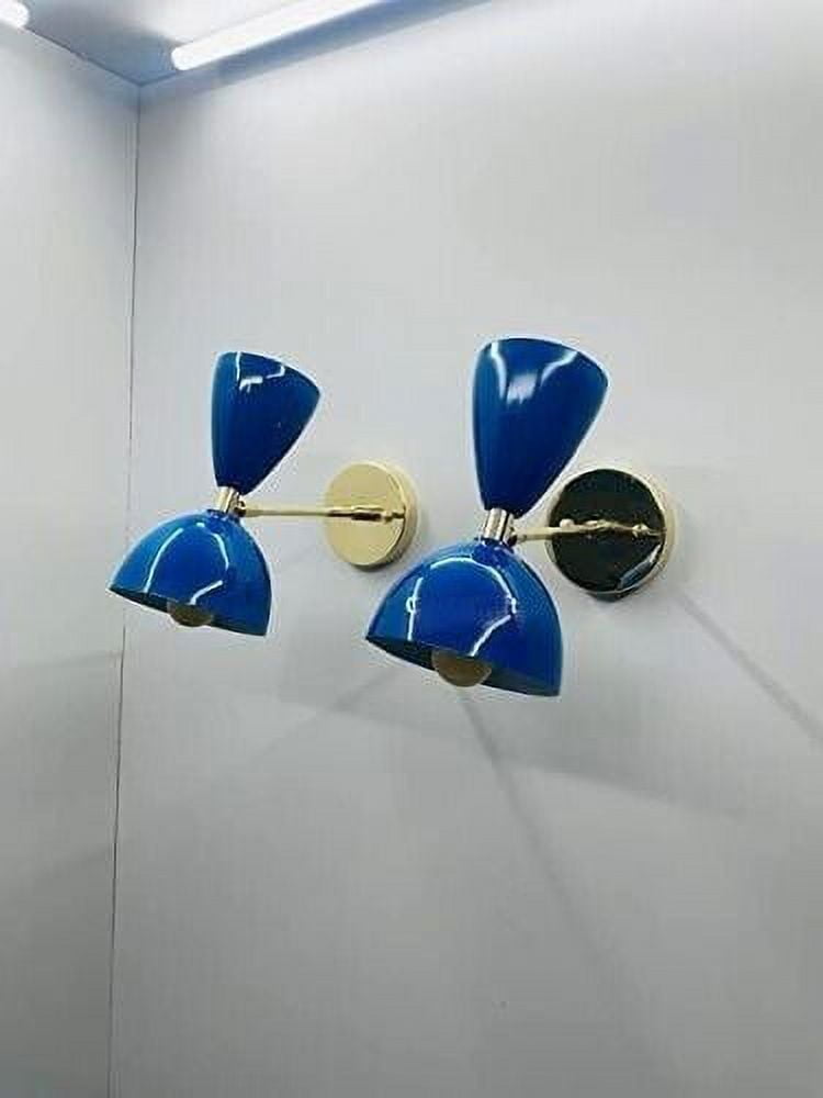 Wall Pair Modern Italian Sconce Lamps Lights Fixture Light Sconces Blue
