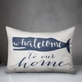 thumbnail image 3 of Creative Products Whalcome Home Navy 14x20 Spun Poly Pillow, 3 of 3