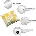thumbnail image 4 of COMIO Pillowcase 2-Piece Set Short Plush Pillow Cover Spring Flowers Tulip White, 4 of 6