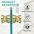 thumbnail image 6 of Uxcell Glass Shower Door Handle, Aluminum Alloy Back-to-Back Knob for Sliding Glass Door Gold, 6 of 7