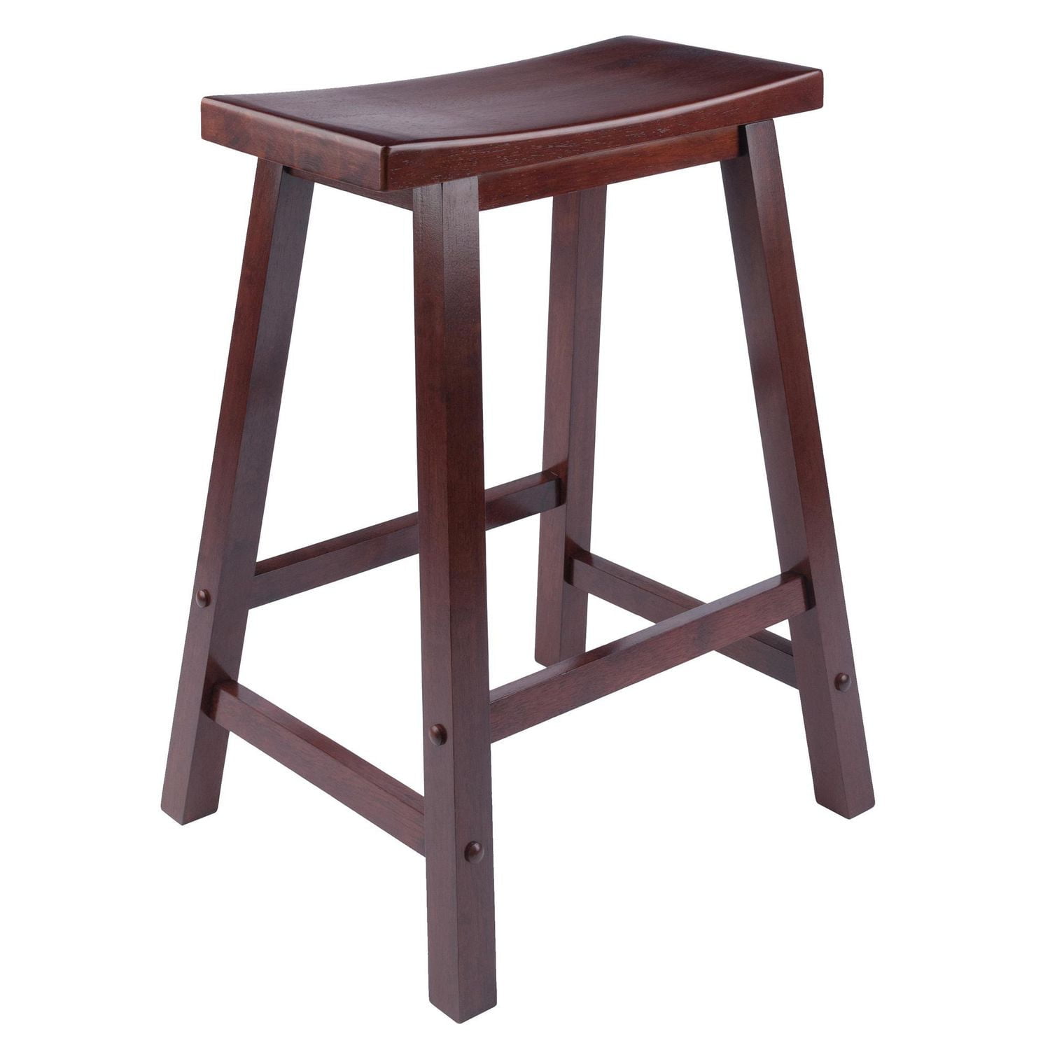 Winsome Satori Saddle Seat Counter Stool, Walnut