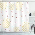 thumbnail image 1 of Abstract Shower Curtain, Modern Colorful Various Bold Blots and Lines Illustration on Plain Backdrop, Fabric Bathroom Set with Hooks, 69W X 70L Inches, White Multicolor, by Ambesonne, 1 of 3