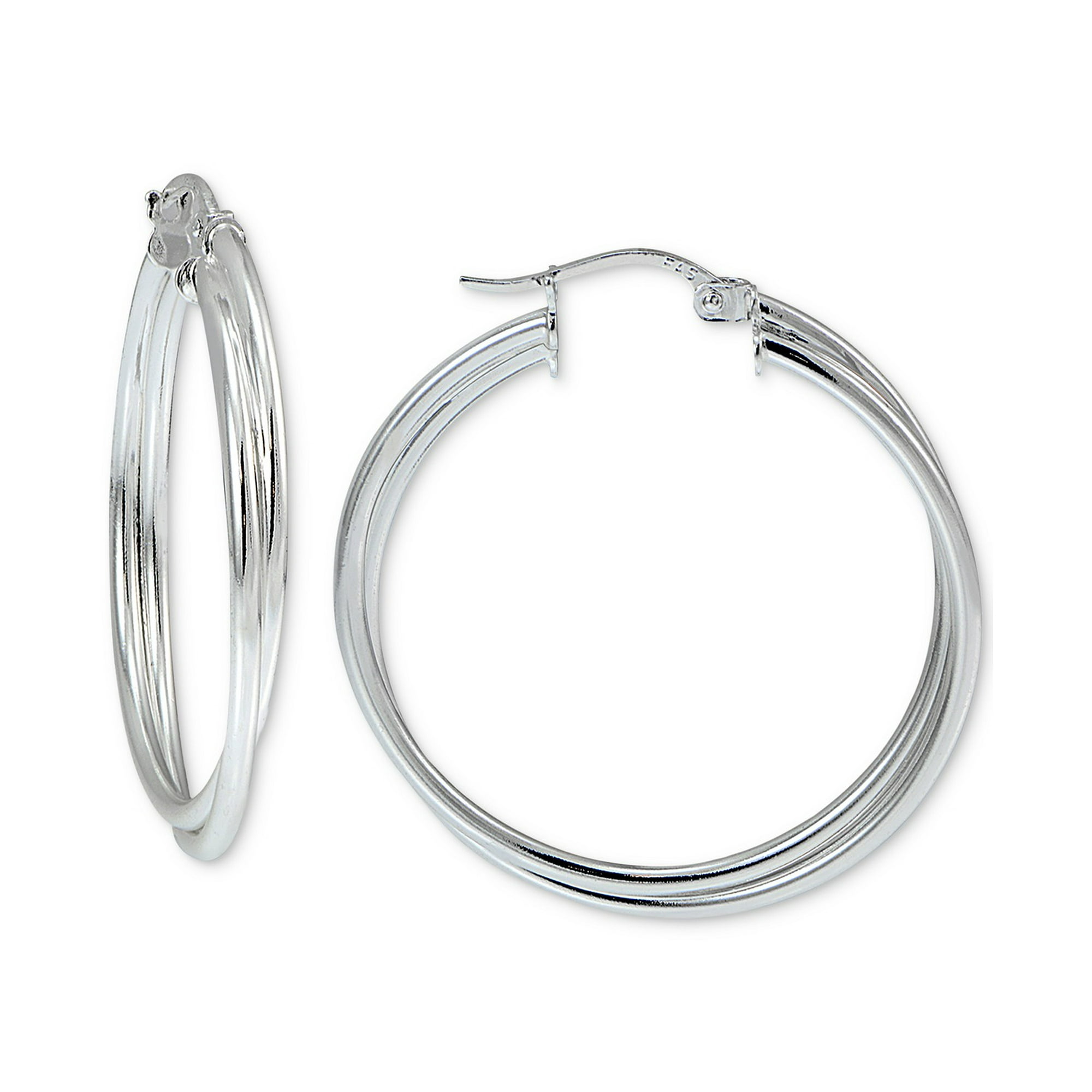 Giani Bernini Medium Multi Row Hoop Earrings in Sterling Silver