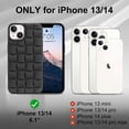 thumbnail image 2 of for iPhone 13 Case iPhone 14 Case Cute 3D Weave Grid Design for Women Girls Soft TPU Silicone Phone Case Raised Bumper Corners Full Protective Case Cover for iPhone 13/14 6.1 inch (Black), 2 of 13