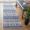 thumbnail image 2 of SAFAVIEH Striped Kilim Anselmo Striped Runner Rug, Navy/Ivory, 2'3" x 9', 2 of 7