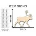 thumbnail image 2 of Unfinished Wood Caribou Shape - Animal - Wildlife - Craft - up to 46" DIY 14" / 1/4", 2 of 3
