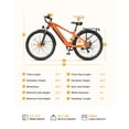 thumbnail image 4 of Actbest Core 2.0 26" Electric Bike for Adults, 500W Motor, 48V 10.4Ah, 500Wh Removable Battery, Cadence Sensor, Front Suspension,Lightweight Ebike, 7-Speed, Cruiser Ebike for Woman, 4 of 6
