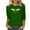 Cute T-Shirts for Women - Green, variant on ZVAVZ Womens Tshirts Loose Fit Cotton, Womens Summer 3/4 Sleeve T Shirt Three Quarter Sleeve Top for Womens Lightweight Round Neck Loose Fit Tee Blouse Sequin Crop Tops for Women Saree