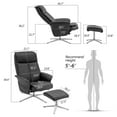 thumbnail image 6 of MCombo Recliner with Ottoman, Adult Faux Leather Living Room Chair with Adjustable Backrest and Ottoman, 6 of 9
