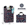 thumbnail image 2 of Yayeee Freestanding Laundry Hamper with Handle Collapsible Large Storage Basket for Clothes, Red Starry Pattern, 2 of 7
