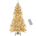 thumbnail image 1 of Costway 7 FT Snow-flocked Artificial Christmas Tree with 65 Sphere Lights 350 LED Lights, 1 of 10