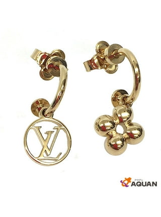 LOUIS VUITTON Puce Idylle Blossom LV Diamond Earrings K18WG Very Good  w/Dust bag