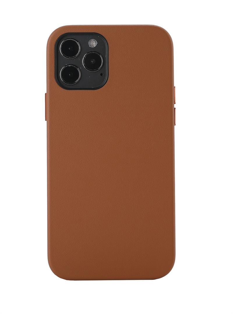 brown leather iphone 12 pro case