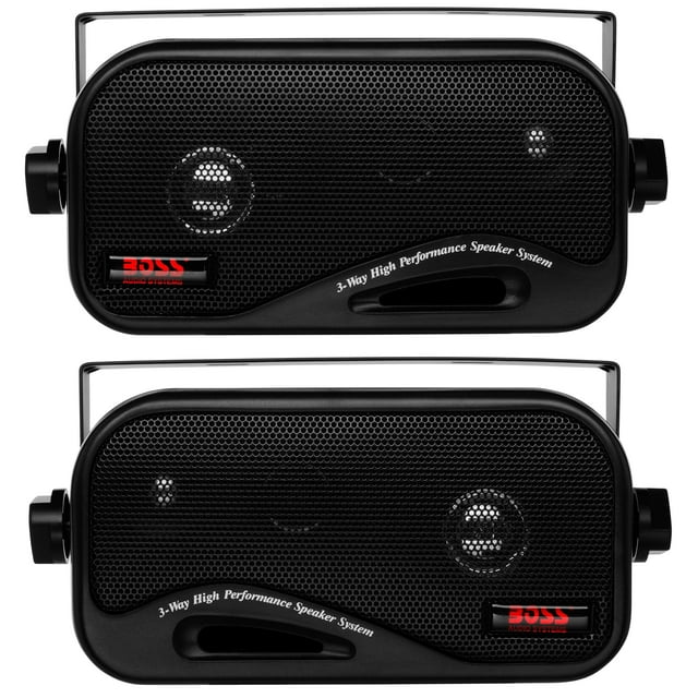 BOSS Audio Systems AVA6200 Altavoces estéreo de caja cerrada de 3 pulgadas - 200 vatios (por par), 3 vías, rango completo, interior, exterior, marino, se venden en pares