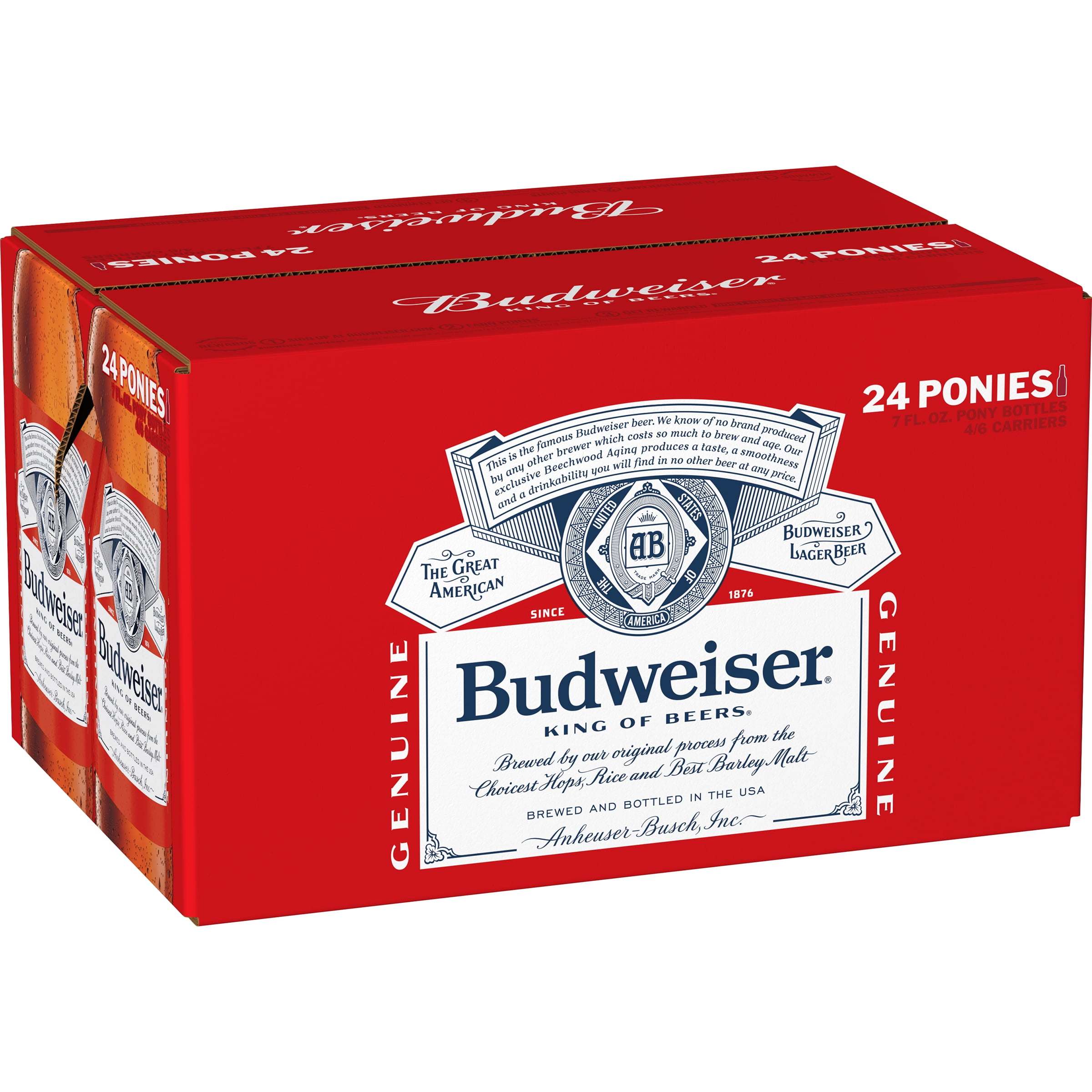 Budweiser Beer 24 Pack 7 Fl Oz Bottles 5 Abv Walmart Com