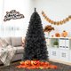 thumbnail image 3 of Árbol de Navidad artificial Costway 180 cm 726 puntas de ramas 260 luces color negro, 3 of 4