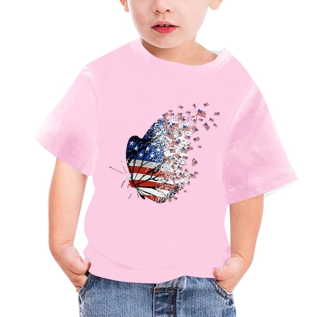 TopLLC Manches Courtes Col Rond Blouses & Chemises Chemises pour Enfants T-Shirt Graphique Manches Courtes Col Rond Crop Top pour 3-14 Ans Filles et Garçons T-Shirt Tee Blouse Fille