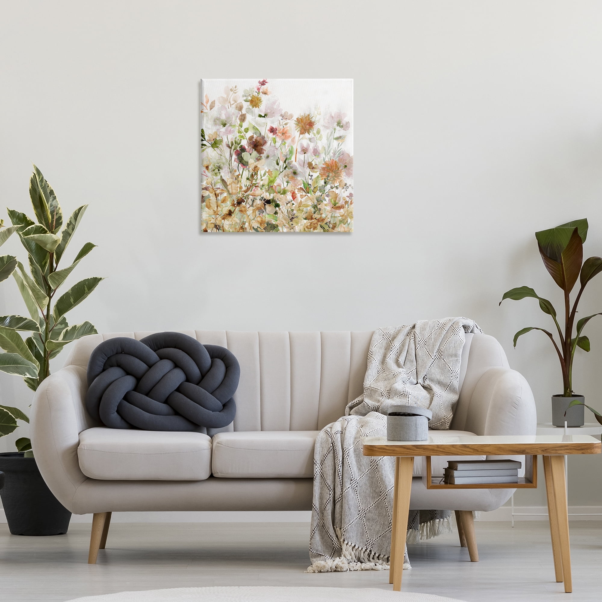 Stupell Industries Mixed Garden Florals Botanical & Floral Painting Gallery Wrapped Canvas Art Print Wall Art, 24 x 24