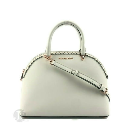 Michael Kors Saffiano Leather Scalloped Emmy Large Dome Satchel Bag