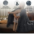 thumbnail image 5 of YnM Bamboo Weighted Blanket — Cooling Bamboo Oeko-Tex Certified Material with Premium Glass Beads (Dark Grey, 80''x87'' 30lbs), 140~240lb Persons Sharing Use on Queen/King Bed | A Duvet Included, 5 of 5