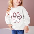 thumbnail image 3 of Odeerbi Kids Girls Crewneck Sweatshirts Pullover Sweatshirts Children's Fall Winter Sweatshirt Heart Print Long Sleeve Sweater Top White, 3 of 5