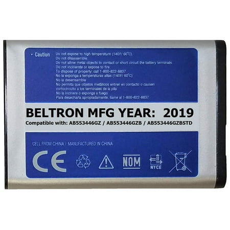 Avaya Wireless Phone Battery - New 1000 mAh BELTRON Replacement Battery for Samsung U310 U340 U350 U410 U430 Verizon Wireless Flip Phone (AB553446GZ AB553446GZB AB553446GZBSTD)