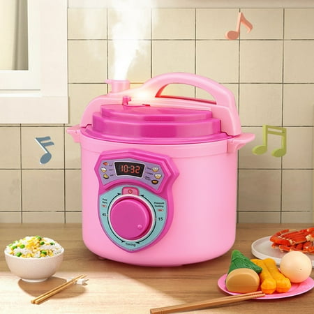 

Biplut Vivid Fun Fake Rice Cooker Educational Interactive Mock Spray Electric Rice Cooker with Light Music for Girl