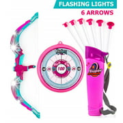 Toysery Bow and Arrow Set for Kids with LED Flash Lights